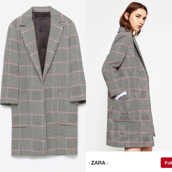 zara checked jacket
